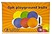 8.5 Inch Playground Ball (Set of 6) with 1 Hand Pump, School Balls Kickball DodgeBall kids sports