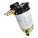 Aluminum Marine Fuel Water Separating Filter 3/8 Inch NPT Port for Outboard Motor Mercury 35-60494-1 Reusable Bowl Anti Corrosion 10 Micron Filter(Include Four Fittings)