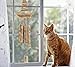 Juvale Bamboo Stalk Wind Chime - Wood Burned Swirl Designed Melodic Chime for Garden, Patio, Home - 24 Inches