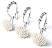 Love Creative Double RUSTPROOF Shower Curtain Hooks Rings Resin Starfish Shell STAINLESS STEEL Shower Curtain Hooks Rings Easy Glide 12 Count