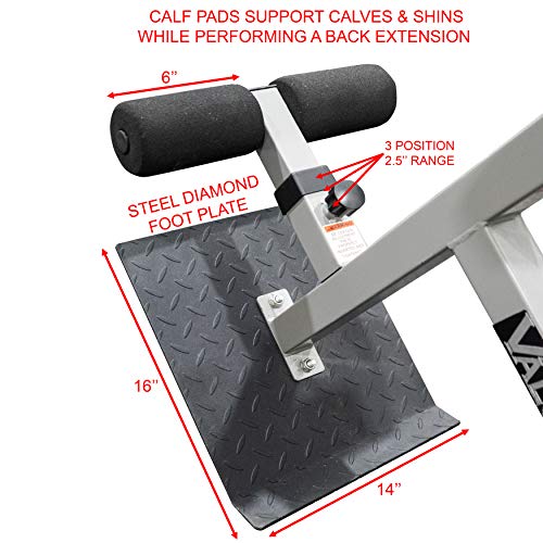 Valor Fitness CB-13 Adjustable Roman Chair/Back Extension Bench Hyperextension Machine Lower Back Exercise Equipment for Back Workout and Ab Bench - Thumbnail 5