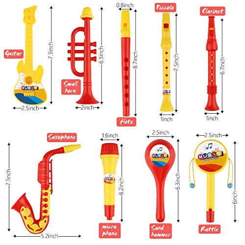 Jeicy Toddler Musical Instruments,20PCS Wind Brass Instruments Toys for