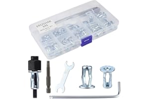 EROSHAK M5 Jack Nut with Installation Tool Threaded Insert Nuts Nutserts Jack nut Srew Anchor Spider Rivnut Blind for Plastic Polywood Pressboard Hardboard