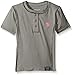 U.S. Polo Assn. Big Boys' Slub Jersey Short Sleeve Henley, Charcoal, 14/16