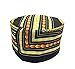 Vipada Handmade African Dashiki Hat Kente Pattern Kufi Kofi Hat Cap 3 (Yellow with Black)