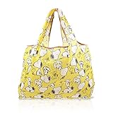 Reusable Grocery Shopping Bags Snoopy Yellow Foldable Tote Recycle Shopping Bag 1 Pack