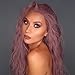 Sapphirewigs Long Purple Pink Color Natural Waves Daily Makeup Heat Resistant Synthetic Lace Front Wedding Party Wigs