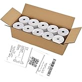 Muotich 3 1/8in x230ft Thermal Paper Rolls, 20 Rolls POS Receipt Paper for Retail Business Cash Register, 80mm Thermal Receipt Roll, Cash Register Roll, Pack of 20