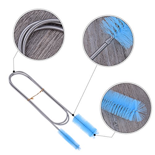 Hotusi 2pcs 155cm Aquarium Cleaning Brush Double Ended Flexible for Tube Brush Hose Pipe