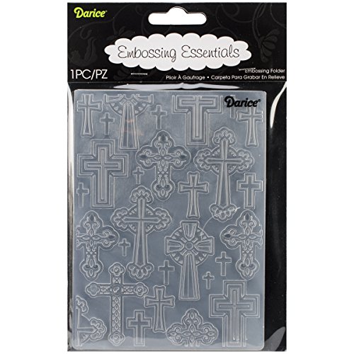 Darice Embossing Folder, 4.25 by 5.75-Inch, Crosses