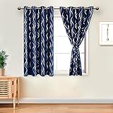 DWCN Blackout Curtains for Bedroom - Stripe Silver