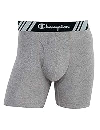 Champion Calzoncillos tipo bóxer para hombre, comodidad todo el día, sin cabalgatas, de doble secado, X-Temp, 5 unidades