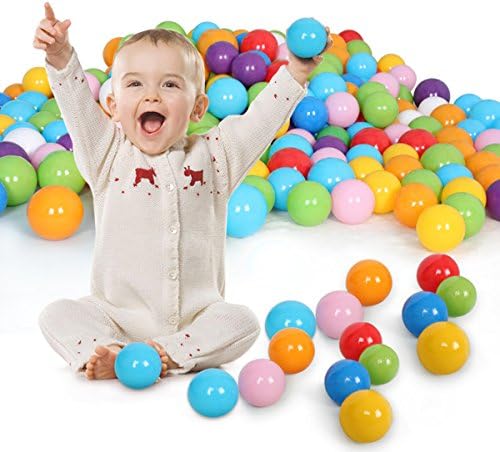 Multi-Colored Ocean Balls for Kids, Tent Games Pool Playing House Outdoor, Safe and Interesting+50 Balls
