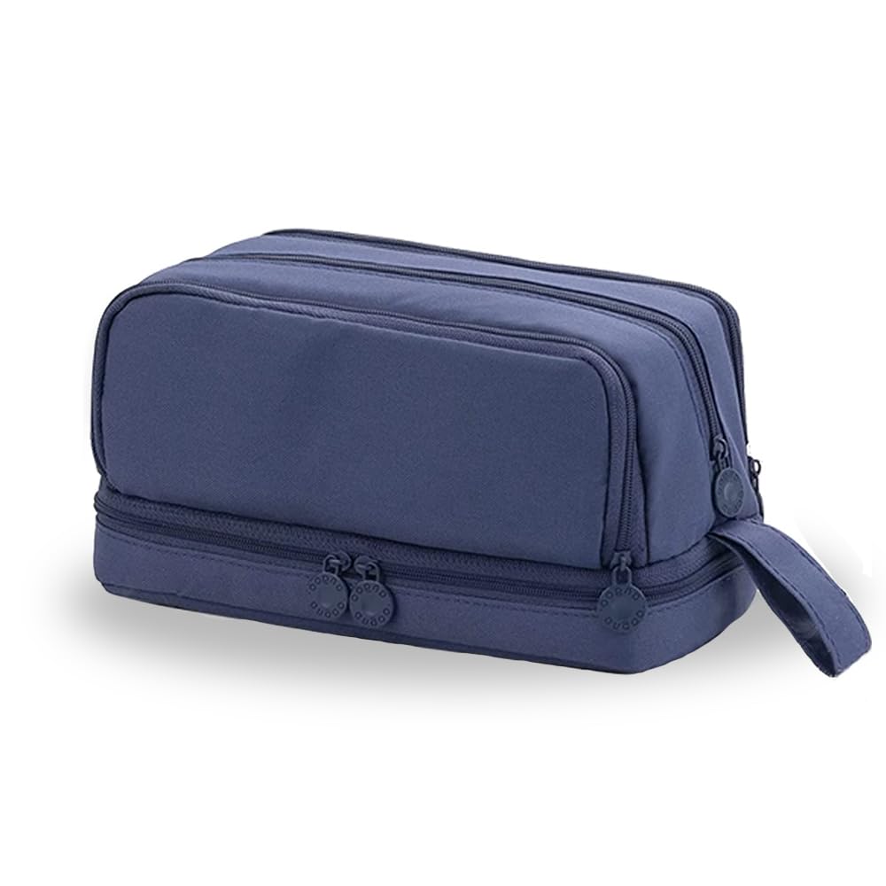 HIQE-FL Pencil Case Girls Teenagers, Cute Stationery Pencil Case, Large Capacity Pencil Case, Durable Pencil Case, Pencil Case Zip, Bag Perfect for School Office, scblue