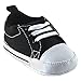 Luvable Friends Unisex Baby Crib Shoes, Black Canvas, 12-18 Months