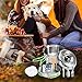 Lixada Camping Cookware Mess Kit Backpacking Gear & Hiking Outdoors Cooking Equipment Cookset with Lightweight, Compact, Durable Pot Pan Bowls,Folding Tableware Cutlery Set