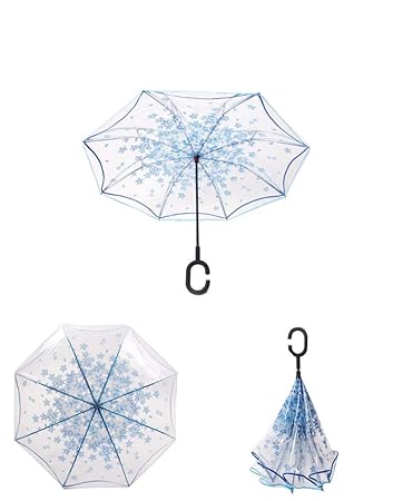 Amazon さかさ傘 透明 ビニール傘 反対傘 梅雨対策 おしゃれ かわいい