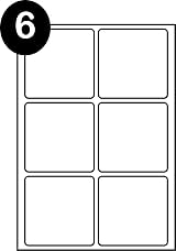 SmithPackaging A4 Self Adhesive Address Labels 6 per Sheet 100 Sheets
