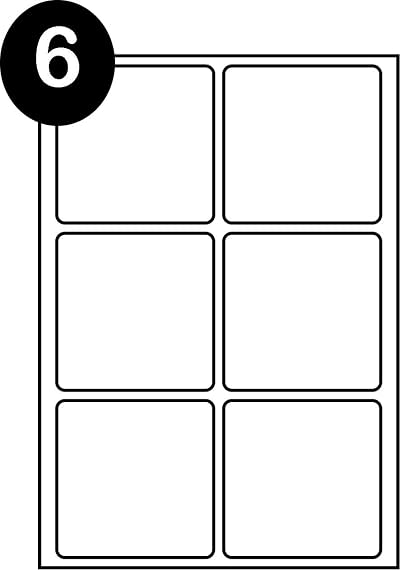 SmithPackaging A4 Self Adhesive Address Labels 6 per Sheet 100 Sheets