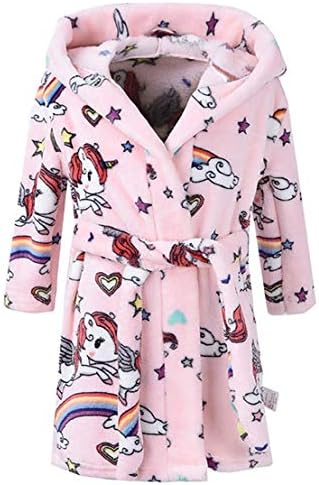 Kids Bathrobes for Girls Boys Baby Toddler Robe Hooded Bathrobe Pajamas Sleepwear for Girls Boys