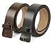 Belt for Buckles 100% Top Grain One Piece Leather, up to Size 62, Made in USA, 1043,set of black/brown Size 36