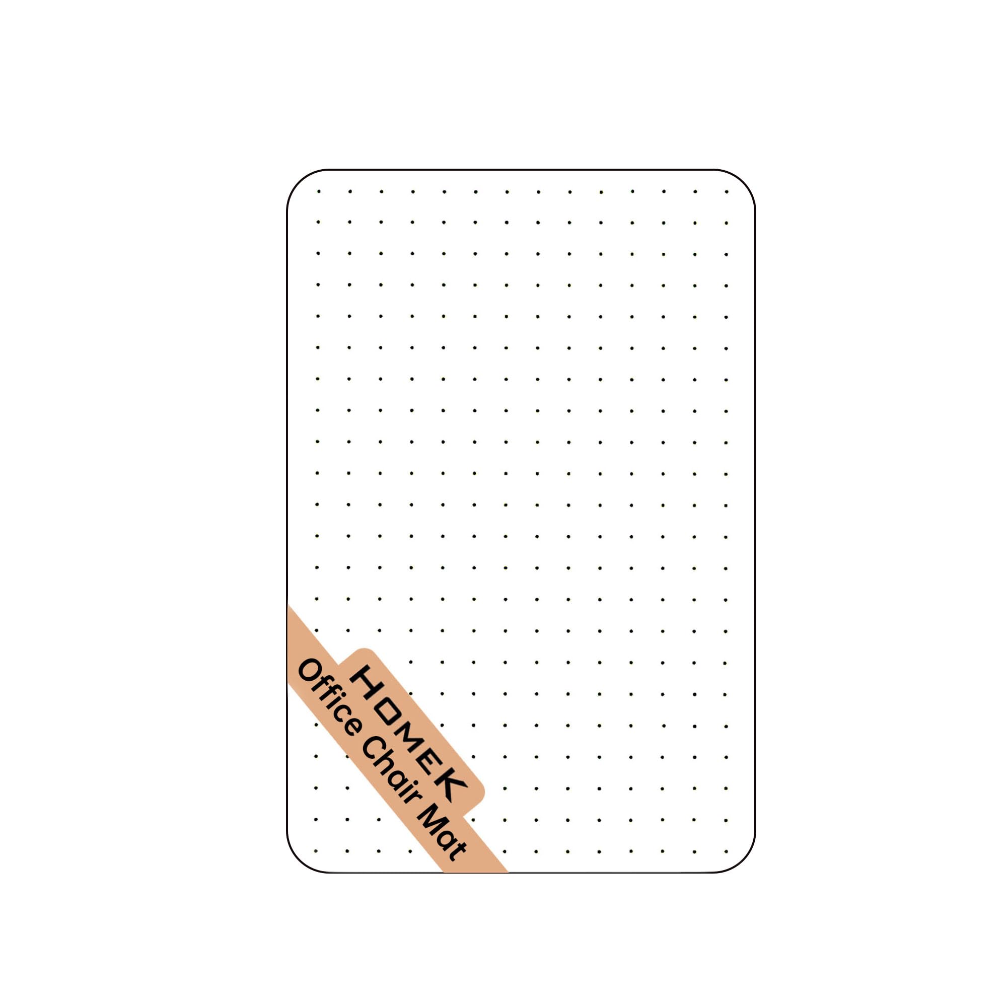 Photo 1 of HOMEK Office Chair Mat for Medium Pile Carpets, 36" x 60" Delivered Flat Desk Floor Mat for Carpeted Floors - Easy Chair Rolling, Heavy Duty Studded Computer Chair Mat for Carpet
