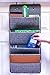 Elegant Wonders 4 Pocket Fabric Wall File Organizer for Home, Closet, and Office - Wall File Holder Mount Or Hanging Wall File Organizer Over The Door Or Cubicle. Hanging File Organizer by EW. [Gray]