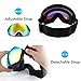 Homitt Ski Goggles, Snowboard Skiing Goggles with 100% UV400 Coating Frameless Anti Fog Mirror Lens, Adjustable Size and Detachable Strap - A Protective Storage Box Included