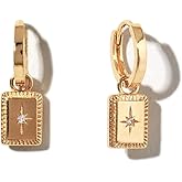 JUNMEIR'S 18K Gold Plated Earring Square with Star