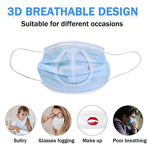 3D Mask Bracket (10Pcs) Face Mask Bracket Inner Support Frame Designed More Space - Plastic Bracket for Comfortable… - Image 2