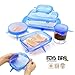 NEWBEA 12 Pack Silicone Stretch Lids, BPA-Free Silicone Food Covers, Reusable, Durable and Expandable to Fit Various Size and Shape of Containers,Microwave & Dishwasher Safe