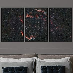signwin 3 Piece Framed Canvas Wall Art Starry...