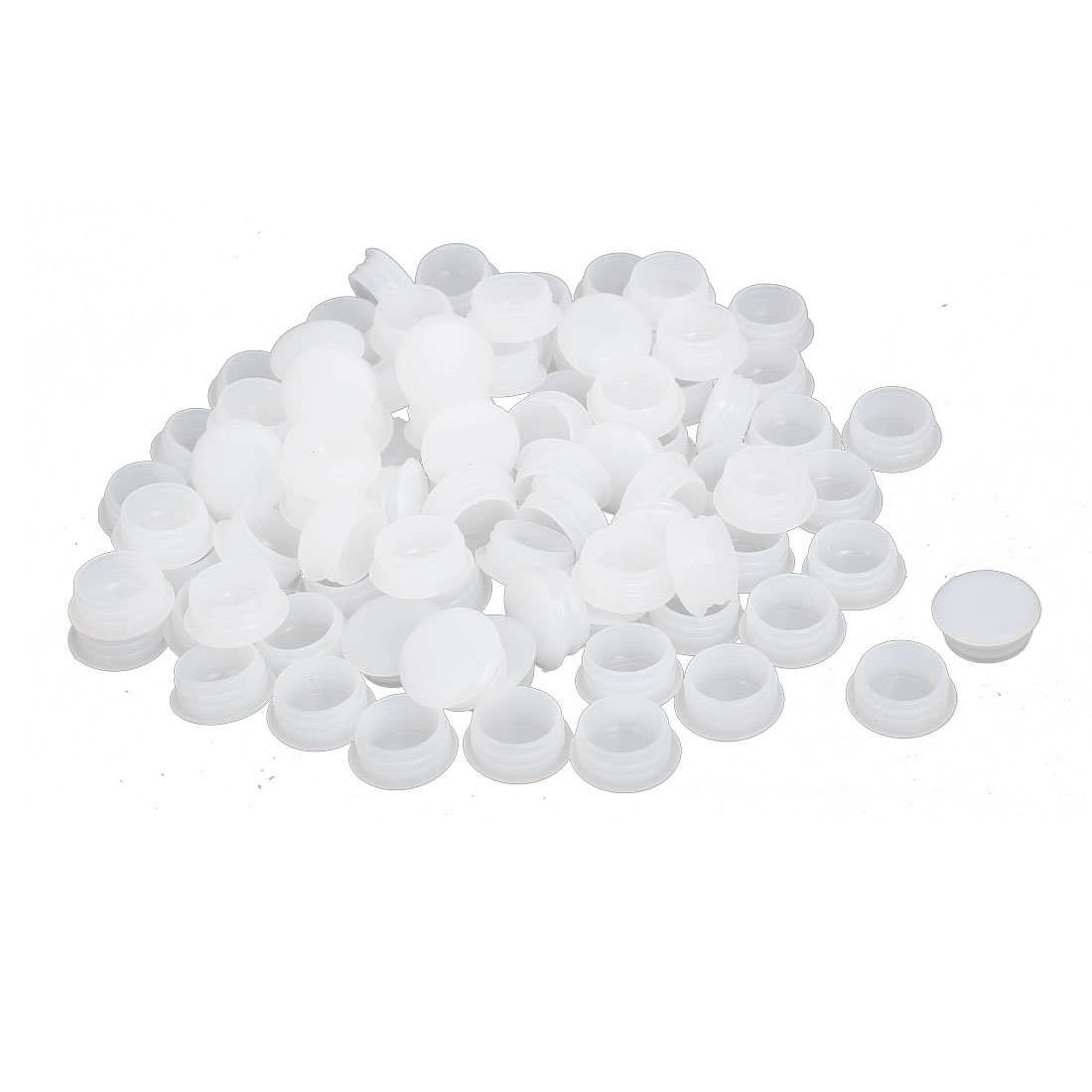 Sourcingmap 15mm Thread Dia Plastic Design Screw Cap Covers Hole Lids White 100pcs