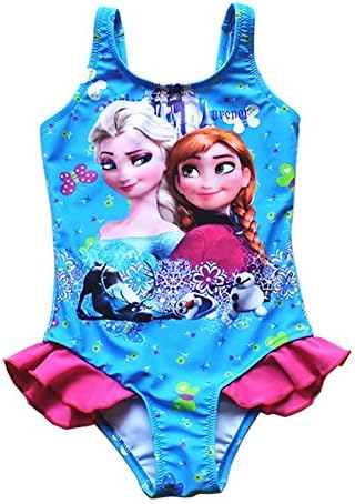 Wengift Little and Big Girls Frozen Princess One Piece Swimwear 3-11 Years Old