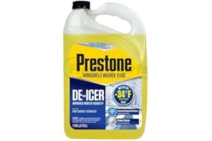 Prestone AS253 De-Icer Windshield Washer Fluid, Freeze Protection 1 Gallon