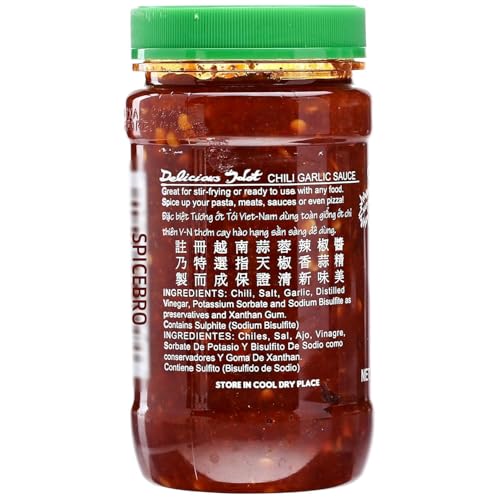 CHILI GARLIC SAUCE, 8 OZ (1 PACK) – PREMIUM SPICY AND FLAVORFUL ASIAN CONDIMENT, IDEAL FOR COOKING, DIPPING, AND ENHANCING DISHES