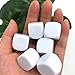 JEVERGN 22mm Large Blank Dice Cubes, Rounded D6 Die Set for DIY Sticker, Teaching, Math - Set of 6