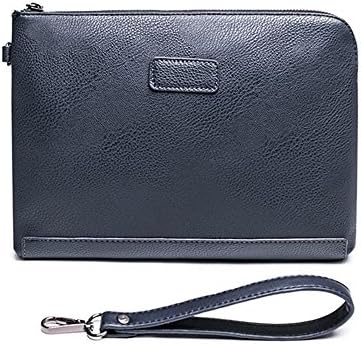 Shozafia Men PU Leather Envelope Wallet Wrist HandBag Clutch Zip Business Phone Bag