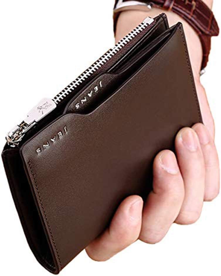 WilliamPOLO Genuine Leather Bifold Wallet with Removable ID Holder (146-Coffee01)