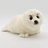Hansa White Seal Animal Plush Toy - 12"