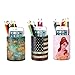 COOLBROS Office Desk Accessories Pu Leather Cover Round Pens Pencils Holder Desk Organizer (world)