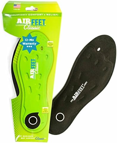 AirFeet Adult Therapeutic Insoles-11-12 US Womens / 9.5-10.5 US Mens-Black