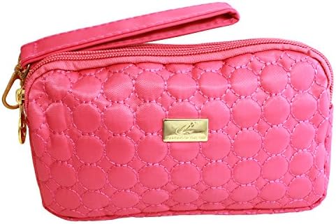 BDJ Quilted Fabric Wristlet Purse Wallet Smartphone Pouch Mini Clutch Handbag