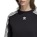 adidas Originals womens Trefoil Crewneck Sweatshirt, Black, XX-Small US