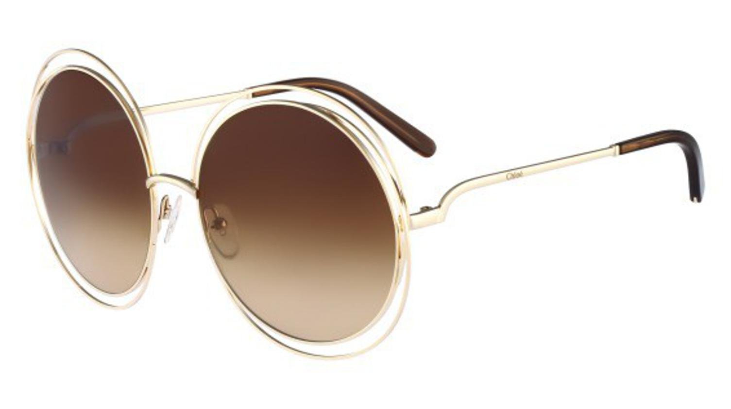 Chloé Ce114s 784 Rose Gold Brown Carlina Round Sunglasses  display picture 2