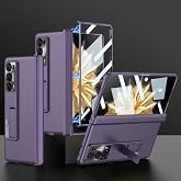 ZORSOME for Honor Magic V2 Magnetic Hinged Case,Ultra Thin Luxury Plating All-Inclusive Shocproof Full-Body Protective Magnetic Hinge Case Bulit-in Screen Protector Kickstand Cover,Purple