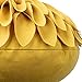 JWH Decorative Flower Throw Pillow Cover 3D Sunflower Pillow Case Round Cushion Handmade Floral Accent Pillowcase for Bed Living Room Couch 14 Inch Mustard Yellow