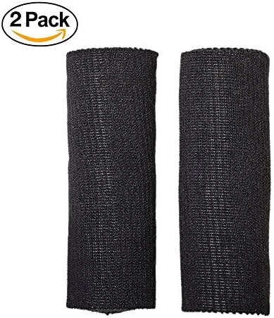 Standard Survival Pro Elastic Cotton 4" Bandage with Velcro Closure + FREE eBook, 6 inches wide x (13 to 15 ft. when stretched), 2 Pack (Black): One Year Manufactures Warranty