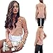 Lisli? Womens Chiffon Lace Crochet Long Sleeve Tee Shirt Casual Blouse Tops (L)
