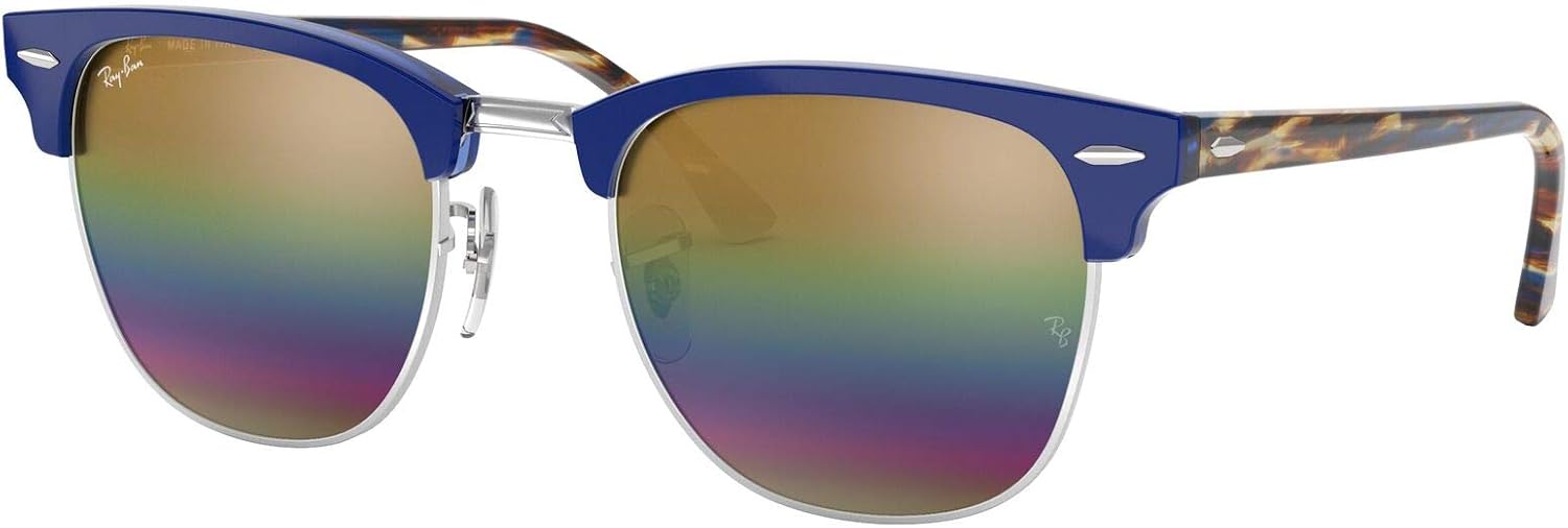 Ray-Ban RB 3016 Clubmaster Square Sunglasses, Black/Polarized Green, 49 mm: Shoes